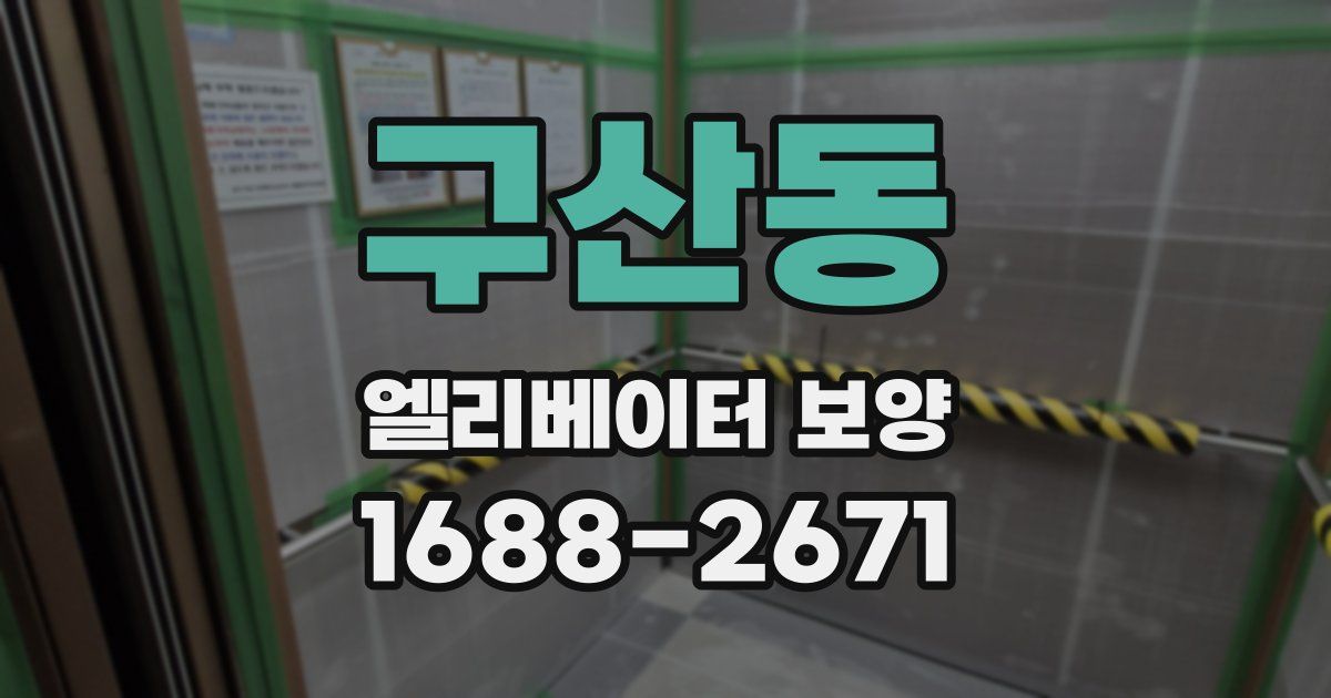 구산동 엘리베이터 보양