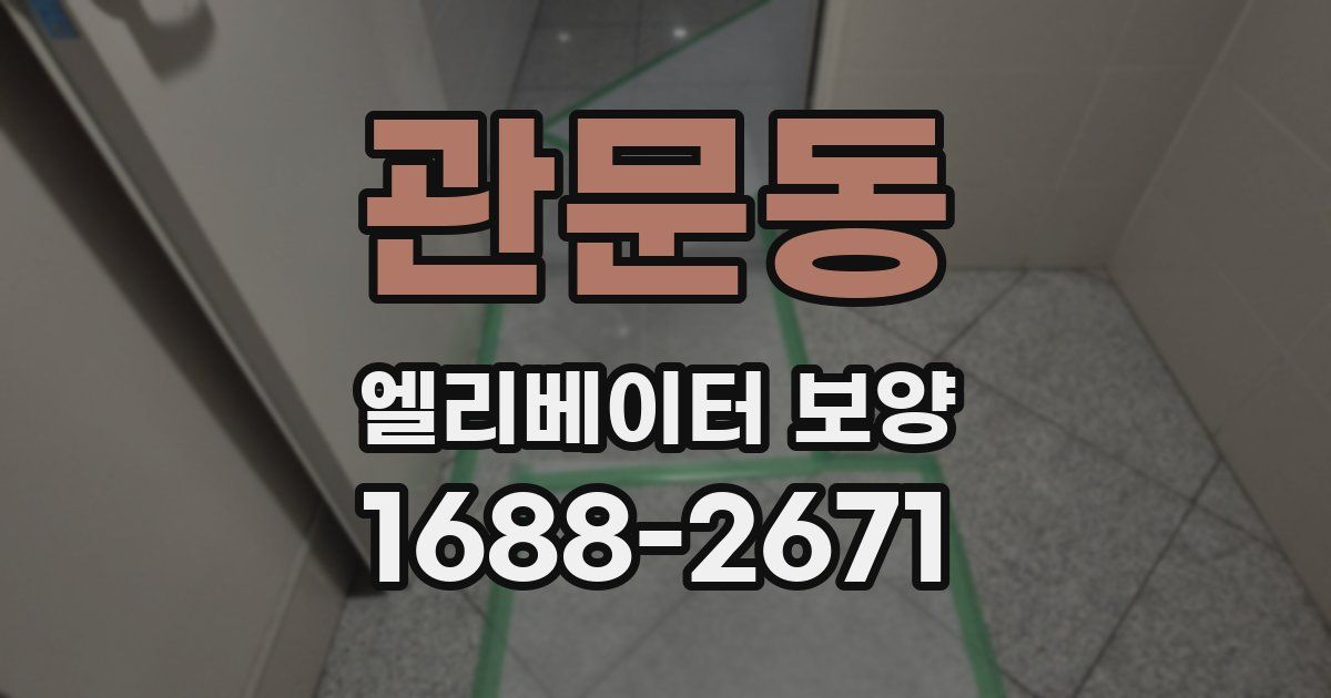 관문동 엘리베이터 보양