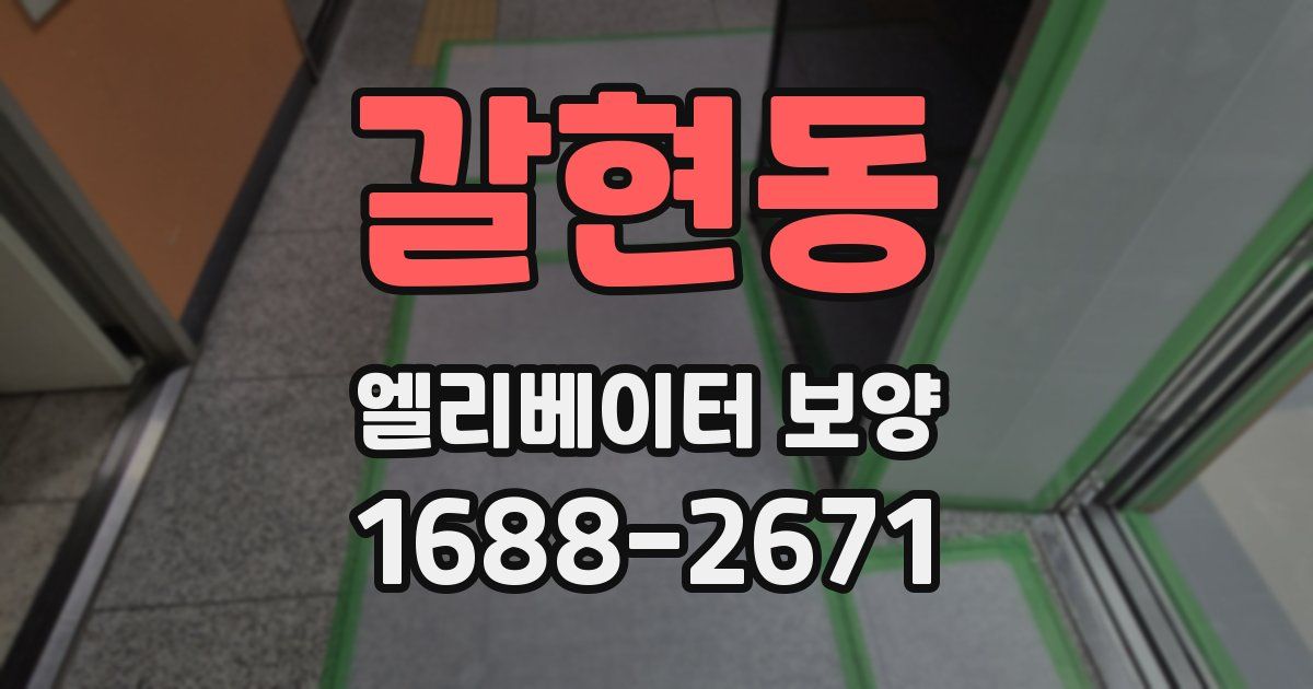 갈현동 엘리베이터 보양