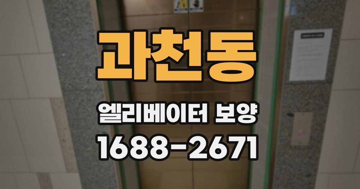 과천동 엘리베이터 보양