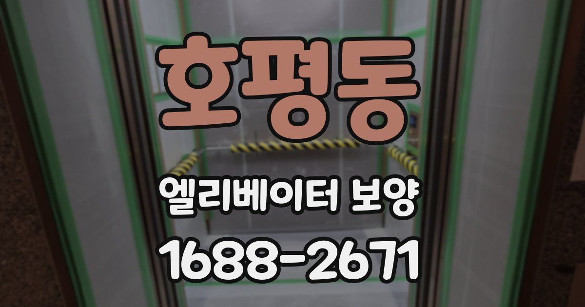호평동 엘리베이터 보양