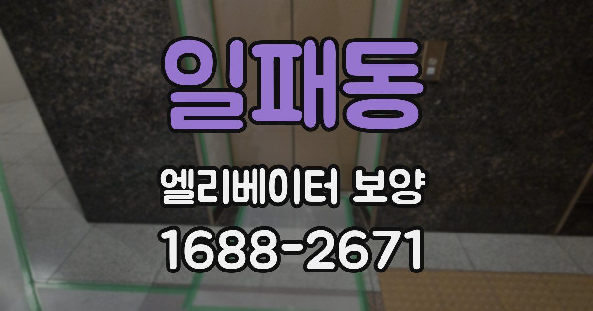 일패동 엘리베이터 보양