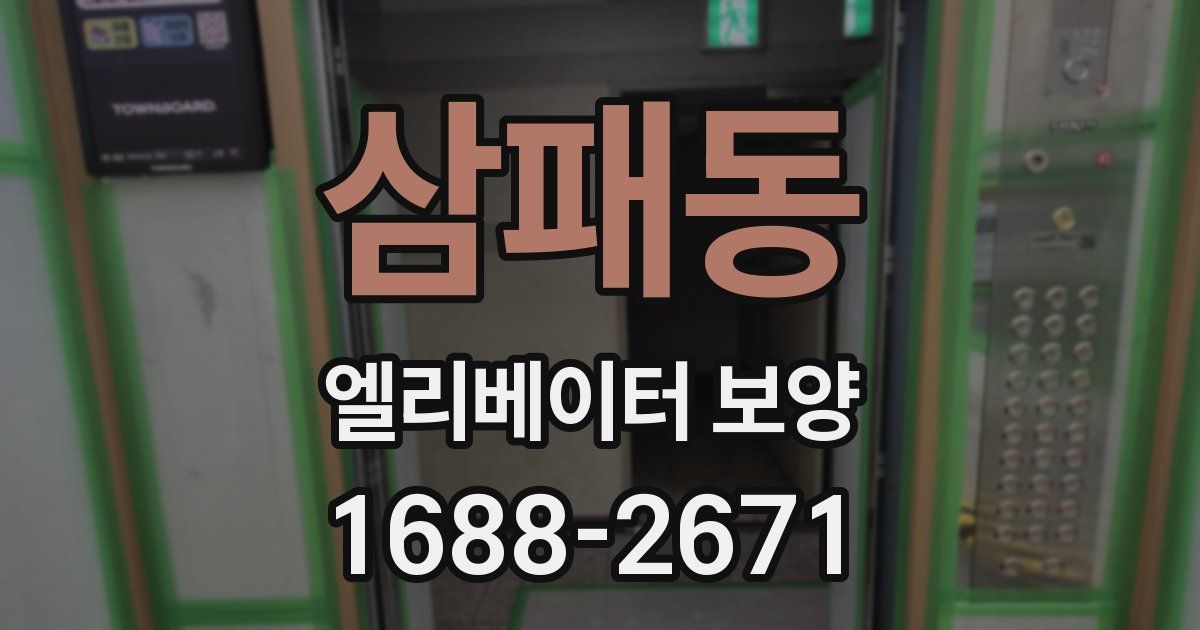삼패동 엘리베이터 보양