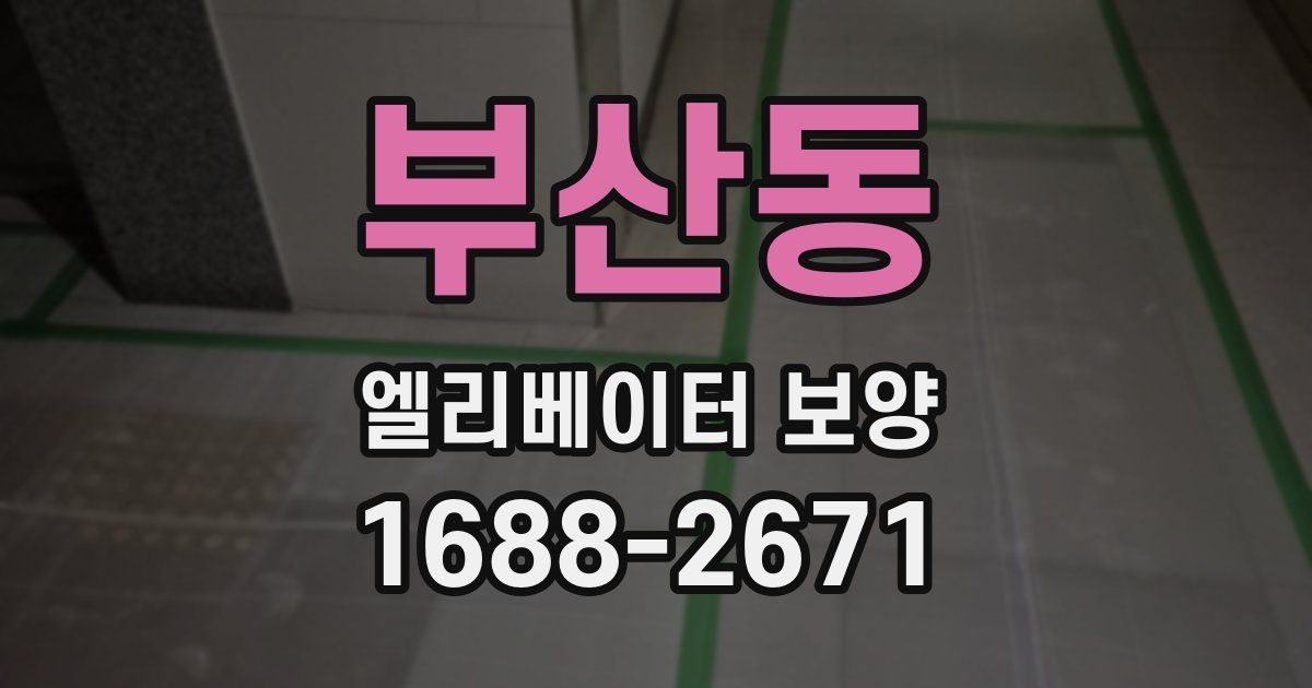 부산동 엘리베이터 보양