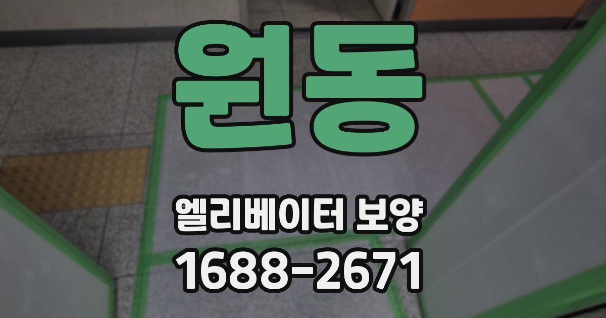 원동 엘리베이터 보양