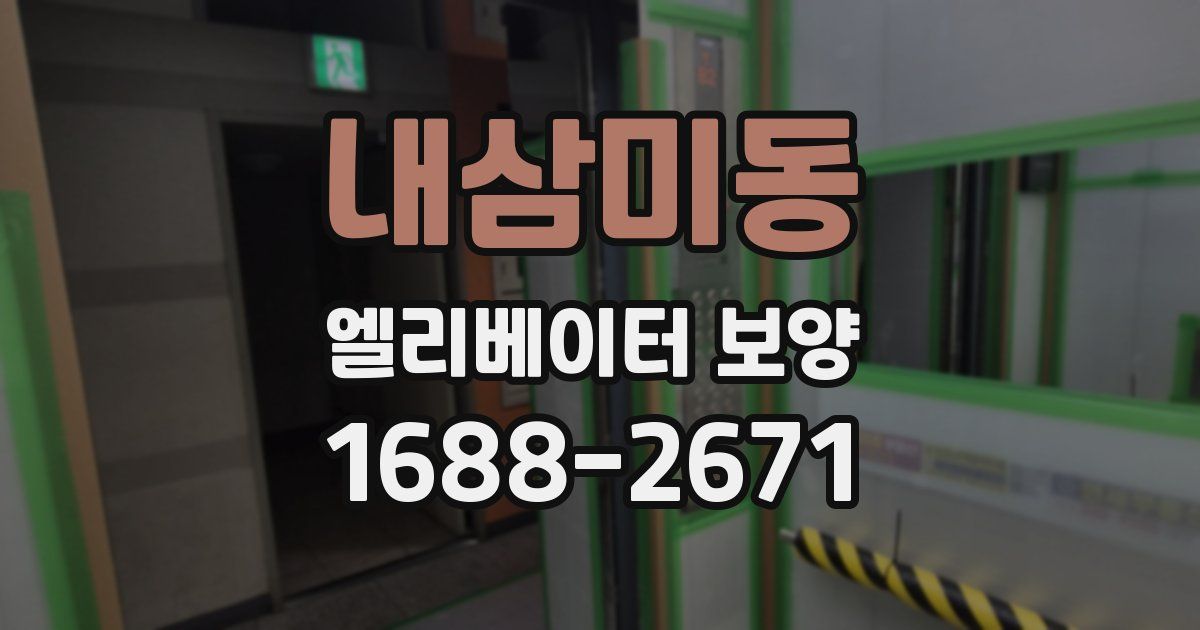 내삼미동 엘리베이터 보양