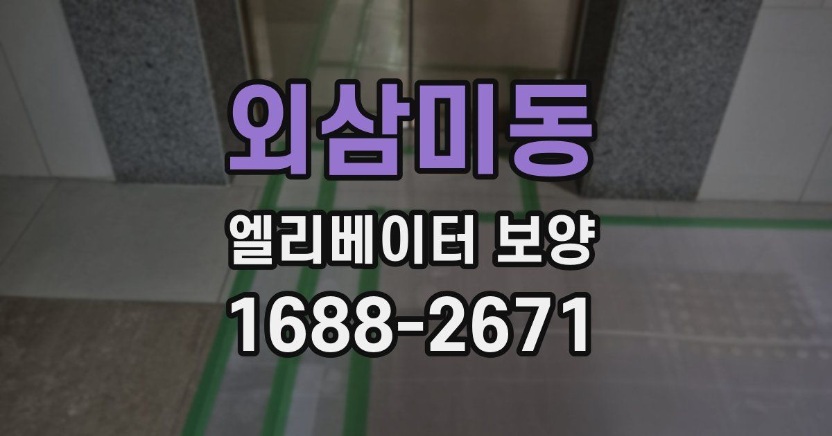 외삼미동 엘리베이터 보양