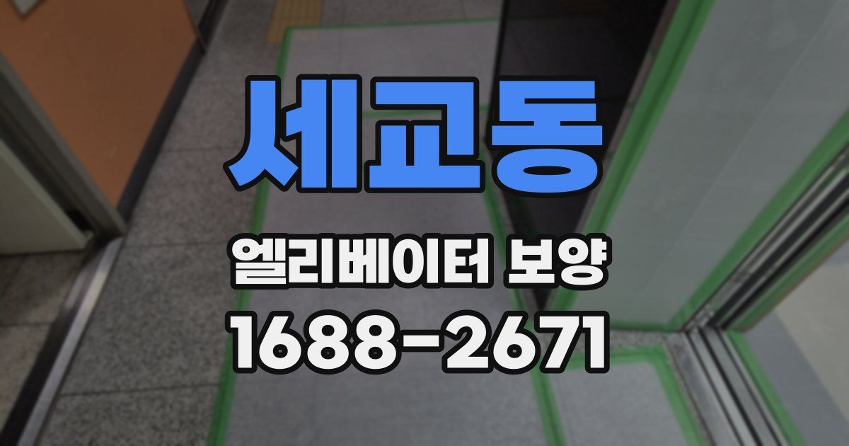 세교동 엘리베이터 보양