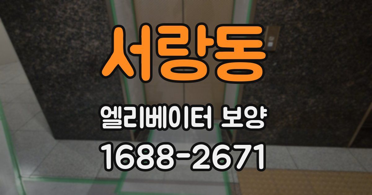 서랑동 엘리베이터 보양