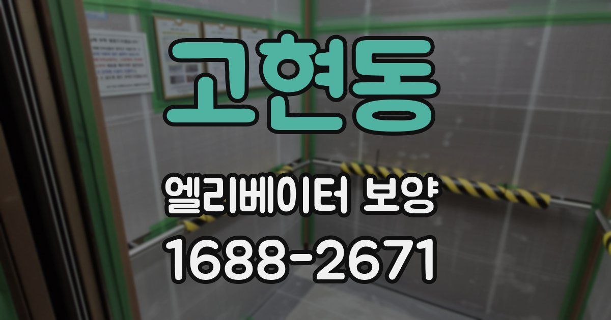 고현동 엘리베이터 보양