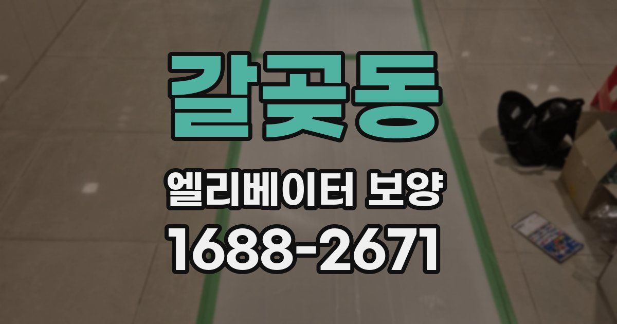 갈곶동 엘리베이터 보양