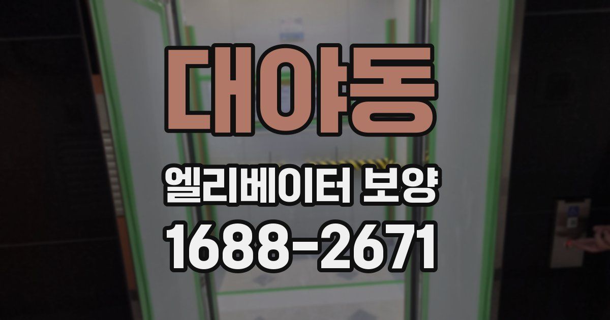 대야동 엘리베이터 보양