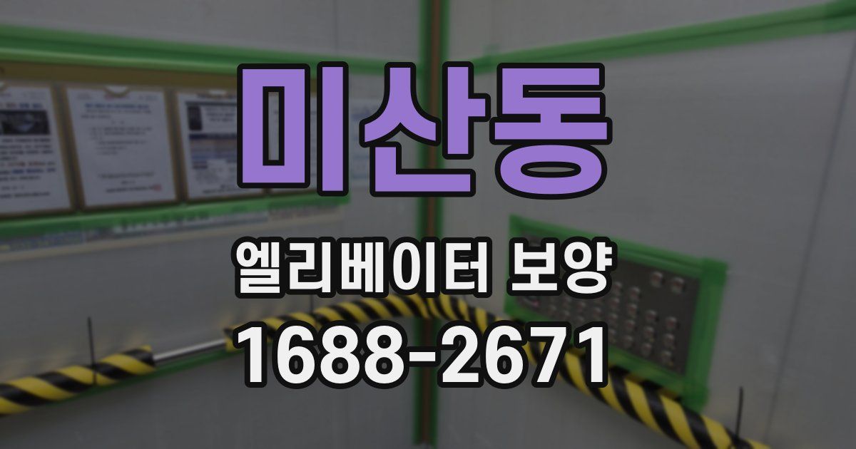 미산동 엘리베이터 보양
