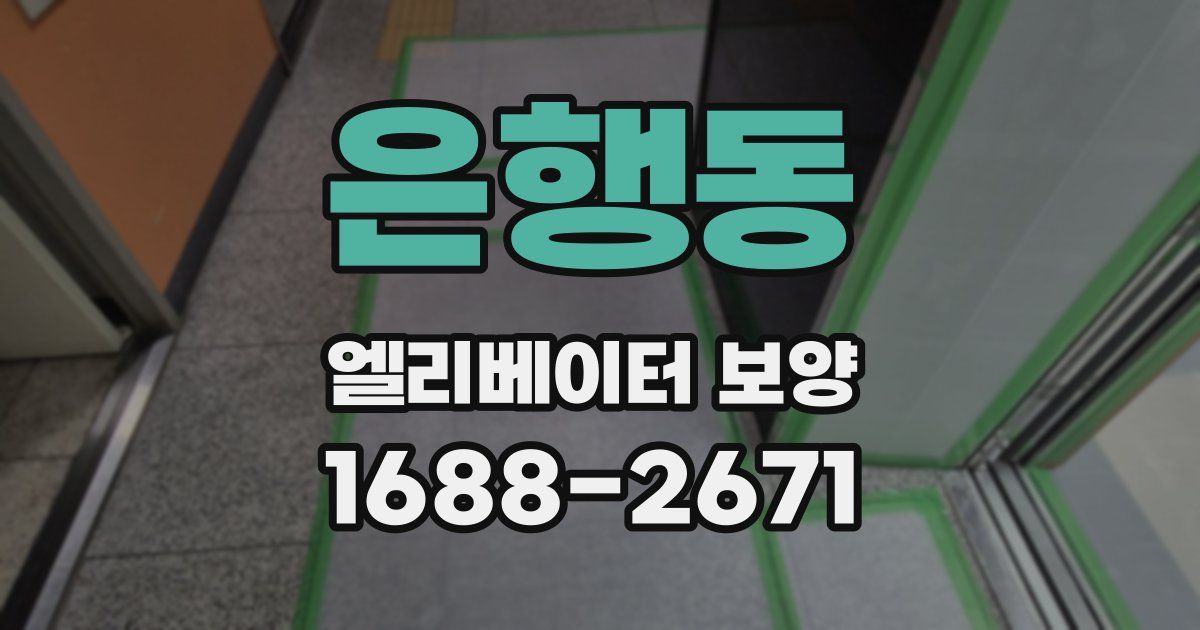 은행동 엘리베이터 보양