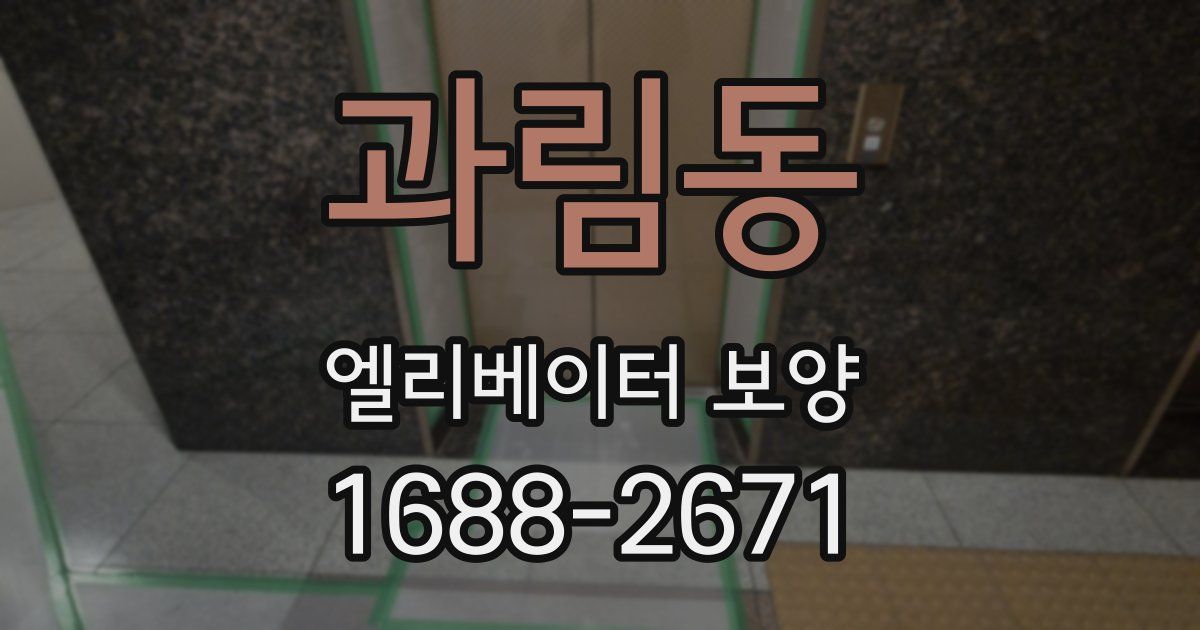 과림동 엘리베이터 보양