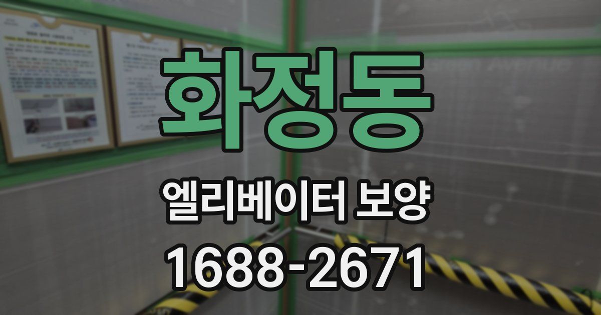 화정동 엘리베이터 보양