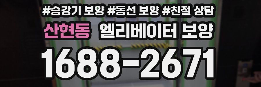 산현동 엘리베이터 보양
