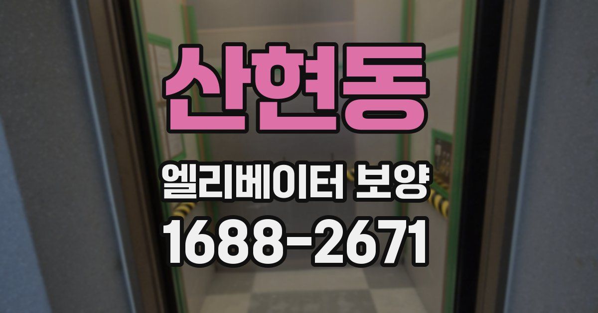 산현동 엘리베이터 보양
