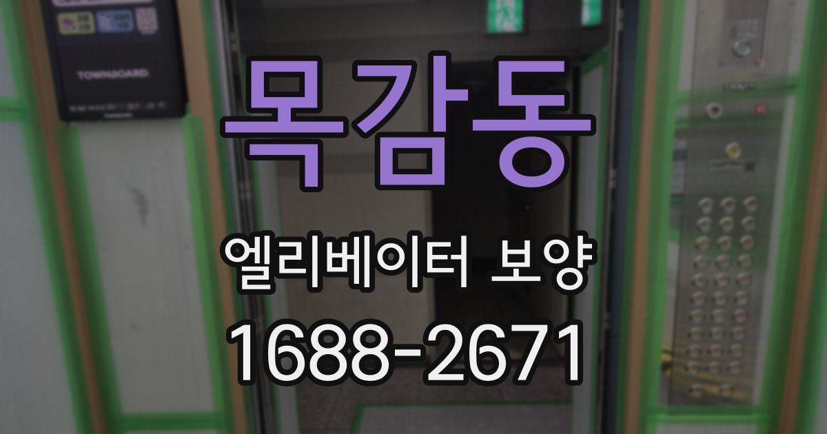 목감동 엘리베이터 보양