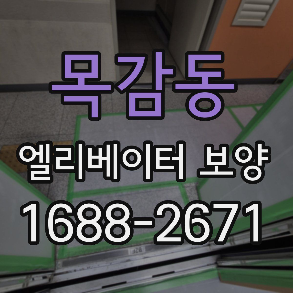 목감동 엘리베이터 보양
