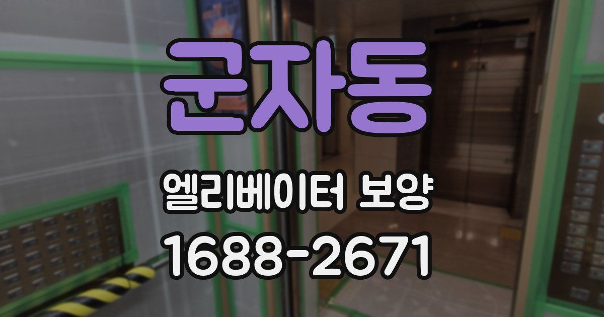 군자동 엘리베이터 보양