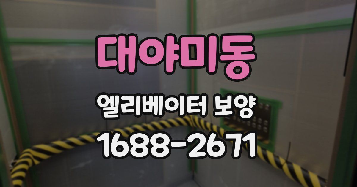 대야미동 엘리베이터 보양