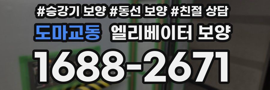 도마교동 엘리베이터 보양