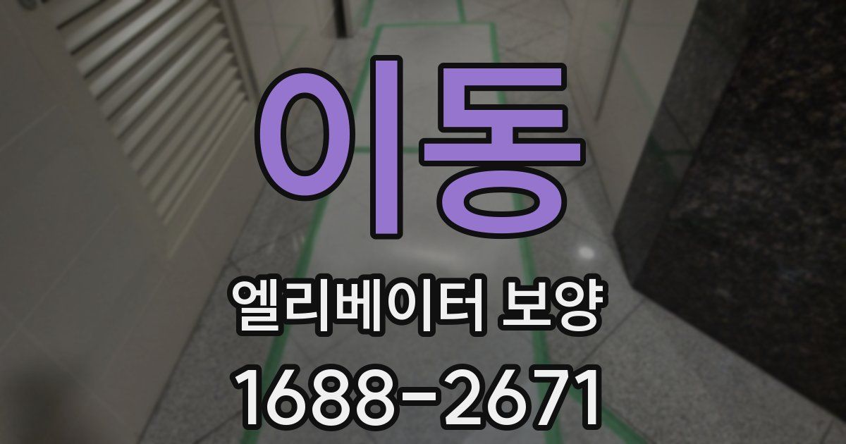 이동 엘리베이터 보양
