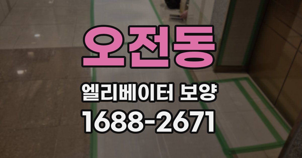오전동 엘리베이터 보양