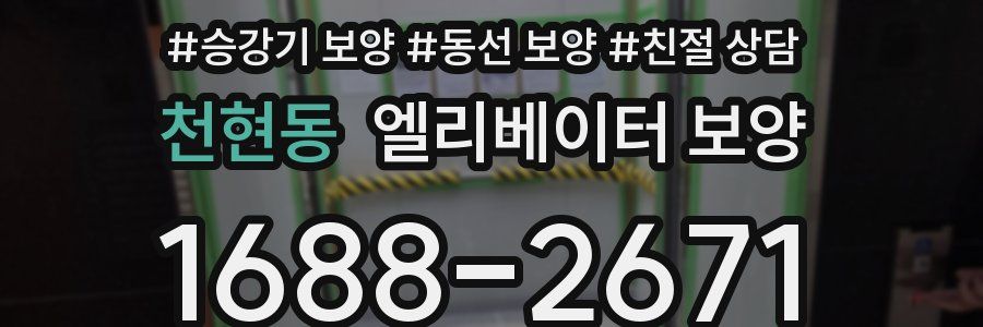 천현동 엘리베이터 보양
