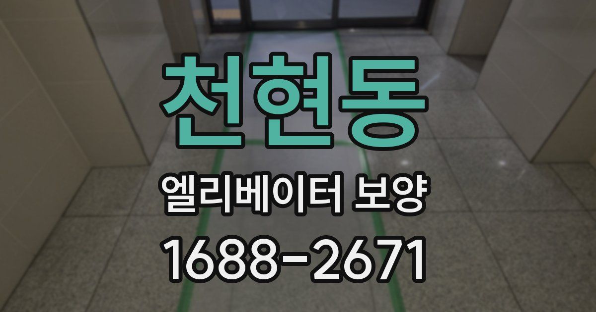 천현동 엘리베이터 보양