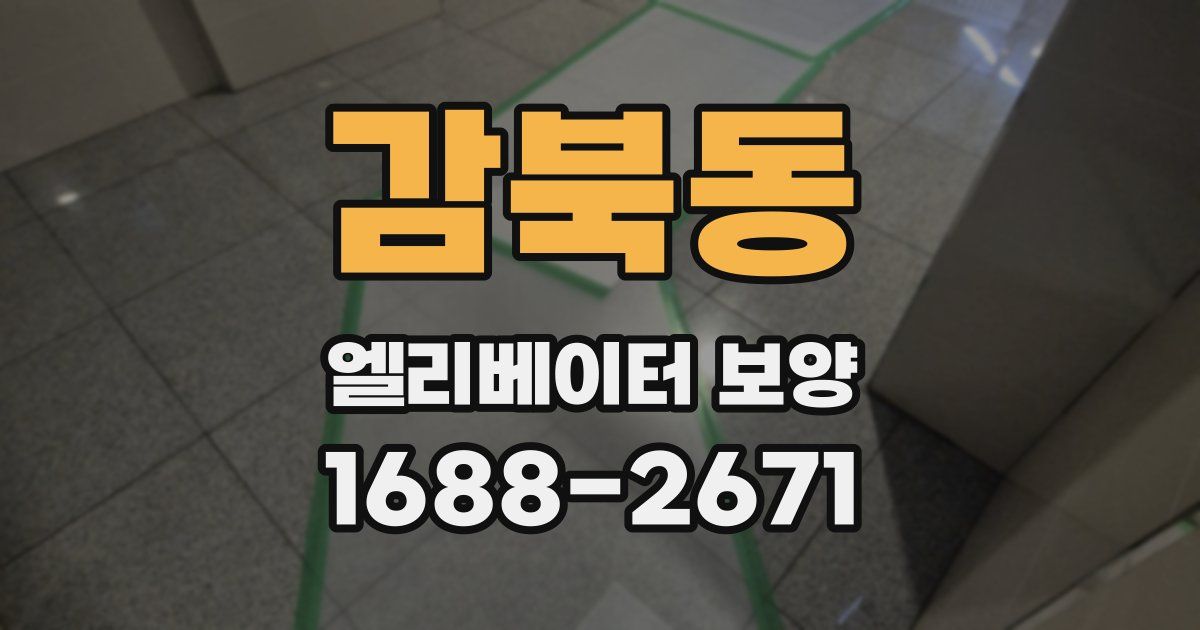 감북동 엘리베이터 보양