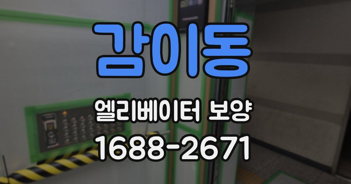 감이동 엘리베이터 보양
