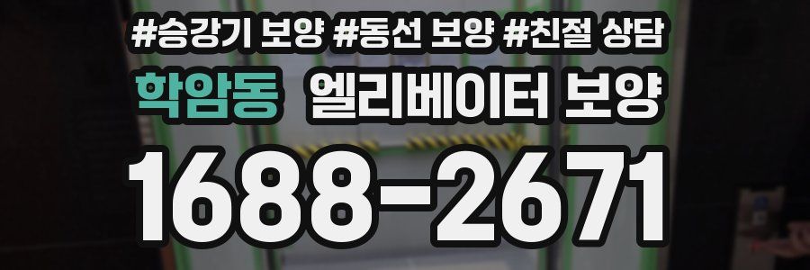 학암동 엘리베이터 보양