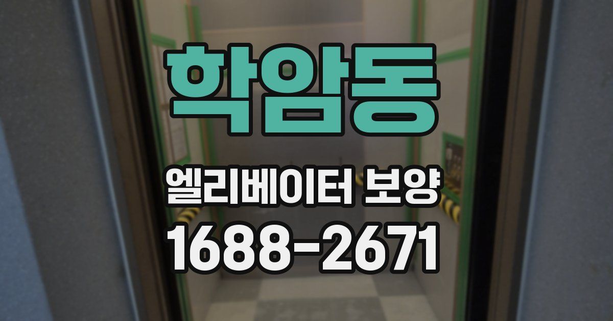 학암동 엘리베이터 보양