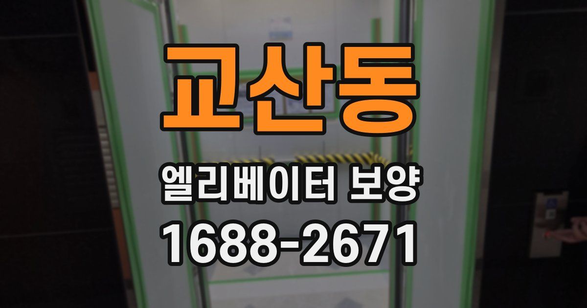 교산동 엘리베이터 보양