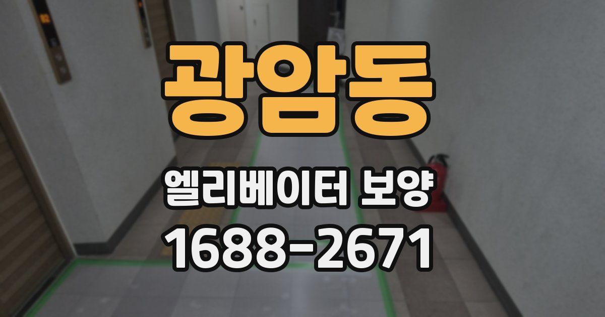 광암동 엘리베이터 보양