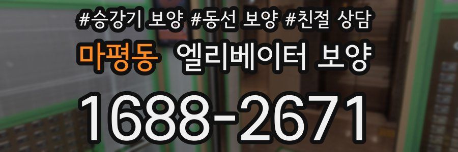 마평동 엘리베이터 보양