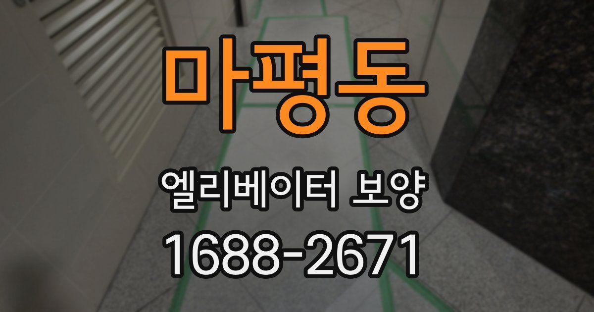마평동 엘리베이터 보양