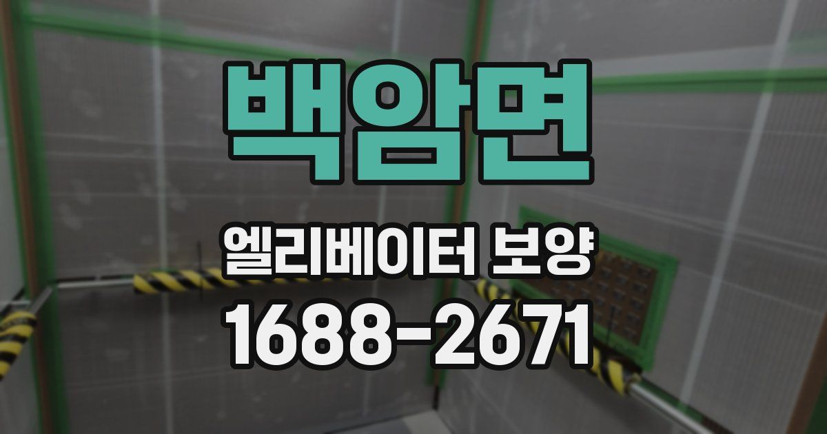 백암면 엘리베이터 보양