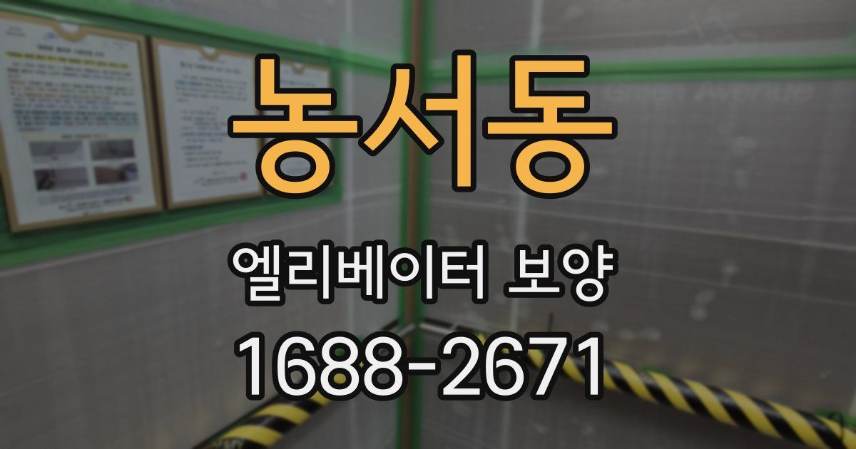 농서동 엘리베이터 보양