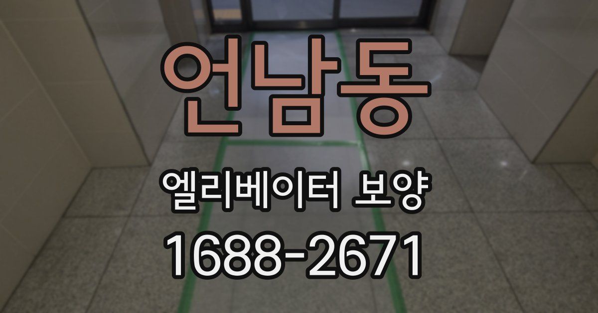 언남동 엘리베이터 보양