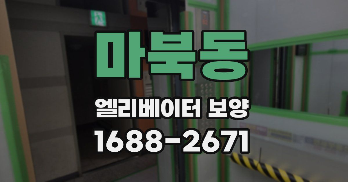 마북동 엘리베이터 보양