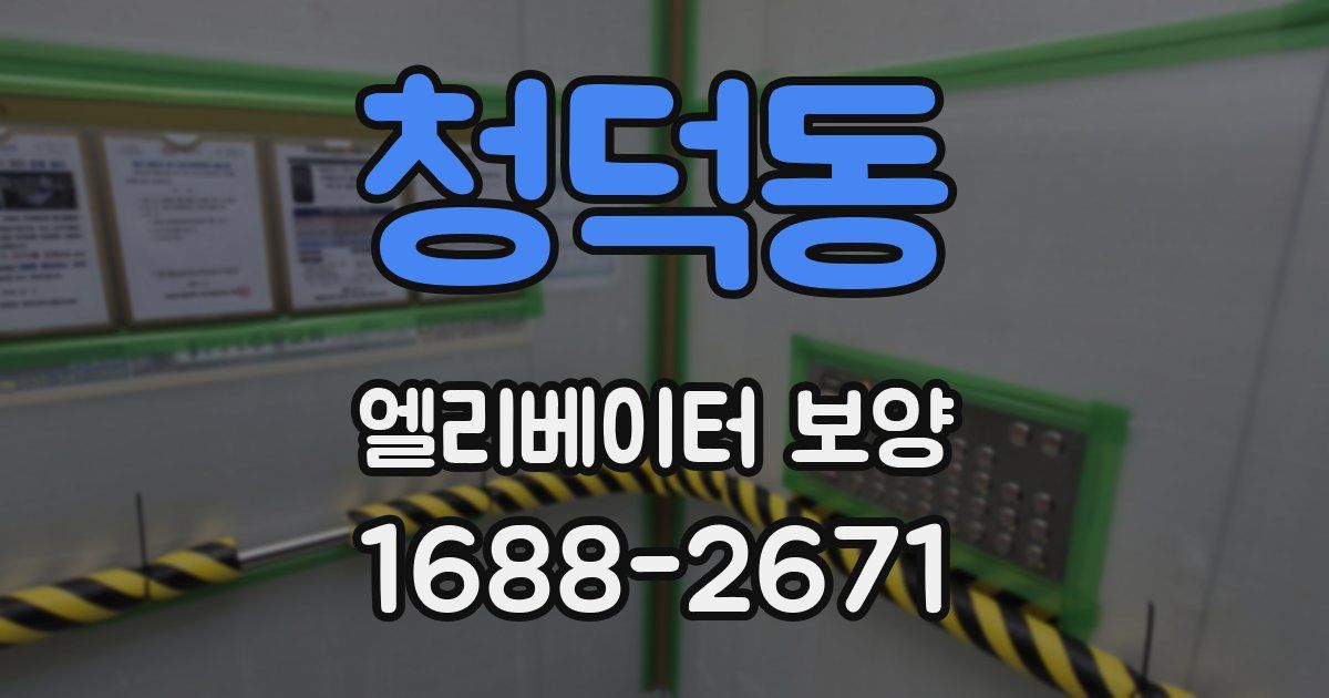 청덕동 엘리베이터 보양