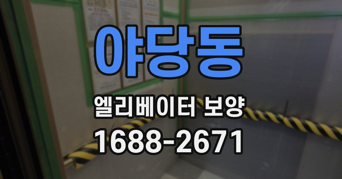 야당동 엘리베이터 보양