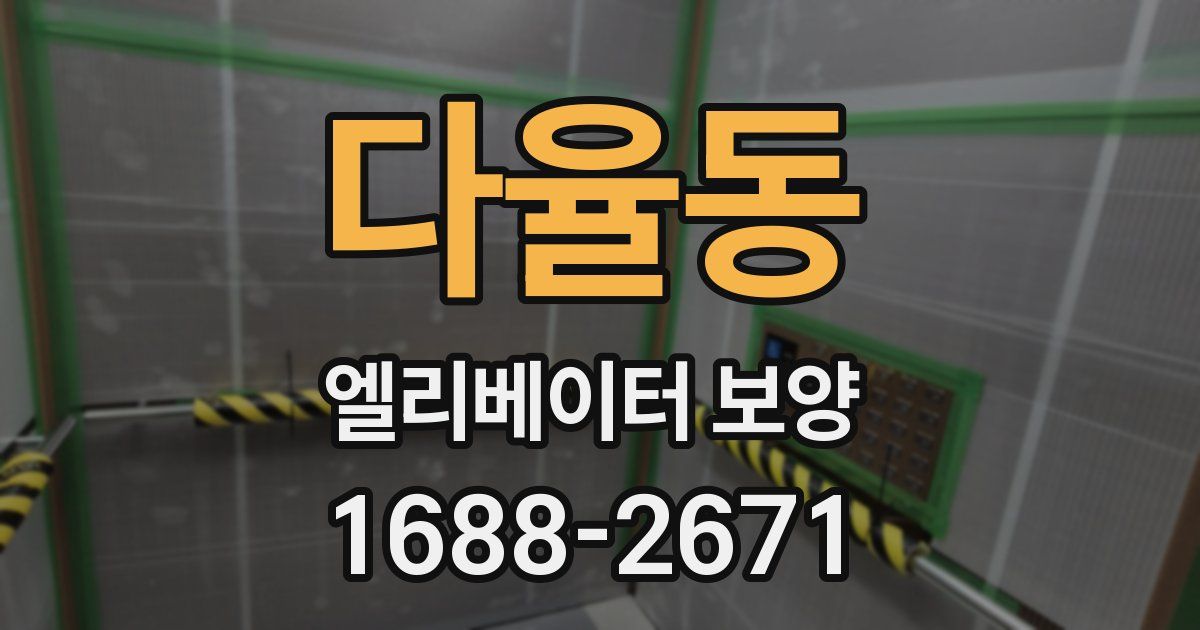 다율동 엘리베이터 보양