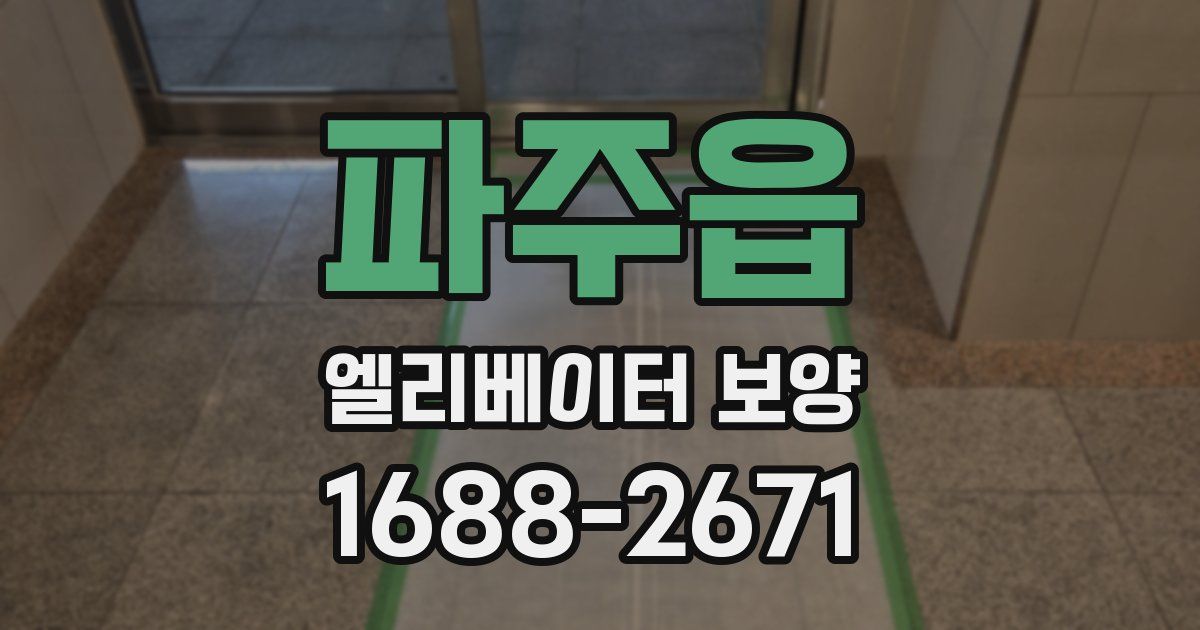 파주읍 엘리베이터 보양