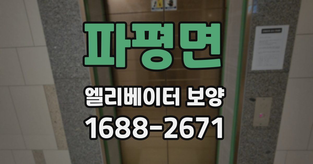 파평면 엘리베이터 보양