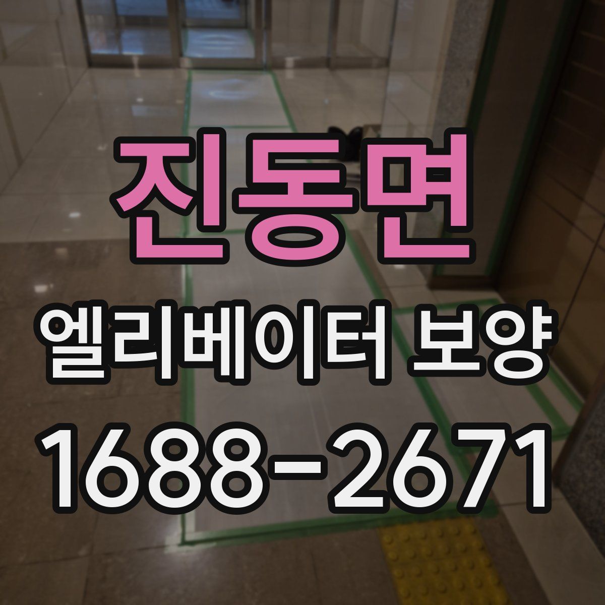 진동면 엘리베이터 보양