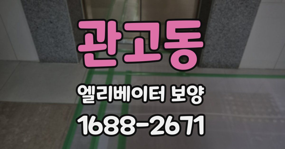관고동 엘리베이터 보양